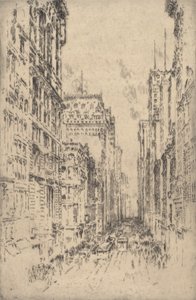 Baixa Broadway, 1904. de Joseph Pennell