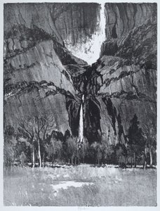 Lower Falls, Yosemite, 1912. de Joseph Pennell