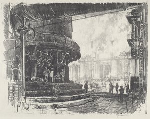 A fazer Pig-Iron, 1916. de Joseph Pennell