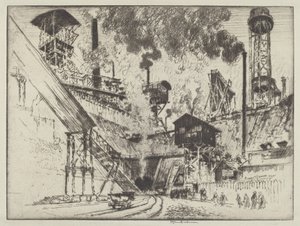 Boca da Mina, Ruhrort perto de Oberhausen de Joseph Pennell