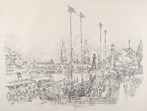 Ponte Oberbaum, Berlim, 1921. de Joseph Pennell