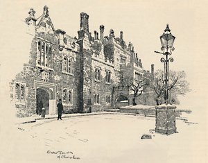Old Charterhouse: O Tribunal dos Mestres, 1886 de Joseph Pennell