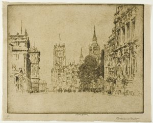 Rua do Parlamento, Westminster de Joseph Pennell