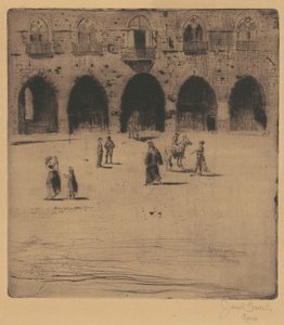 Plazza del Comune, Pistoia, 1883. de Joseph Pennell