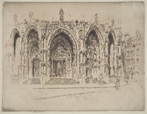 Pórtico de Saint-Maclou, Ruão de Joseph Pennell