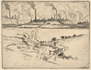 Potlands, Longport, setembro de 1909, (Stokes?) de Joseph Pennell