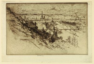 Rouen de Bon Secours de Joseph Pennell