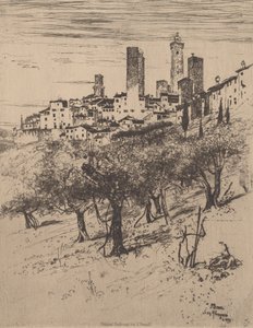 San Gimignano, 1883. de Joseph Pennell