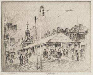 Second Street Market, Filadélfia de Joseph Pennell