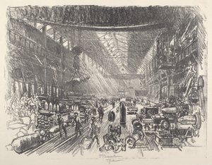 Shell Factory, No.I, 1917. de Joseph Pennell