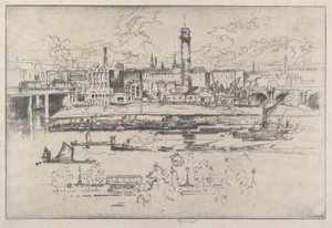 Torre de tiro entre as pontes de Joseph Pennell