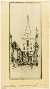Igreja Spitalfields de Joseph Pennell