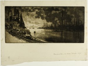 Petróleo padrão, Staten Island de Joseph Pennell