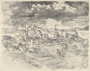 Tempestade atrás da Acrópole de Joseph Pennell