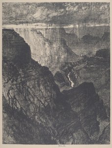 Tempestade no Grand Canyon de Joseph Pennell