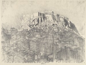 Nascer do sol sobre a Acrópole de Joseph Pennell