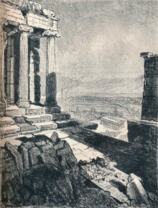 Templo de Teseu da Acrópole, c1913 de Joseph Pennell