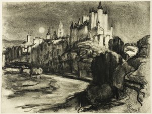 O Alcazar, Segóvia de Joseph Pennell