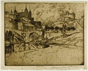 O Alcazar, Toledo de Joseph Pennell