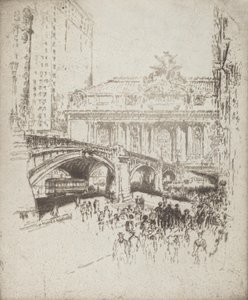 The Approach to the Grand Central, New York, 1919. de Joseph Pennell