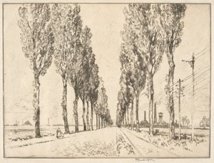 A avenida perto de Valenciennes de Joseph Pennell
