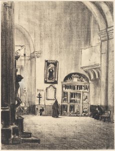 A Pia Batismal de Cervantes, Santa Maria la Mayor, Alcalá de Joseph Pennell