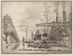 O Canal de Bruxelas, um Hobbema moderno de Joseph Pennell