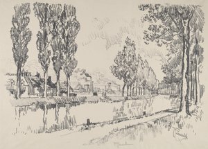 O Canal de Blanzy, França, 1911. de Joseph Pennell