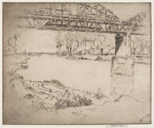 A ponte da cidade, St Louis de Joseph Pennell