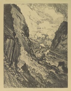 O corte em direção a Culebra de Joseph Pennell