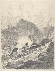 O corte de Culebra, 1912. de Joseph Pennell
