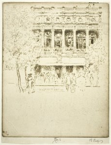 O Teatro Garrick de Joseph Pennell