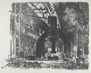 O Grande Martelo, 1916. de Joseph Pennell