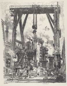 The Old Gun-Pit, 1916. de Joseph Pennell