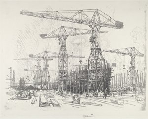 O Estaleiro Antigo, 1916. de Joseph Pennell