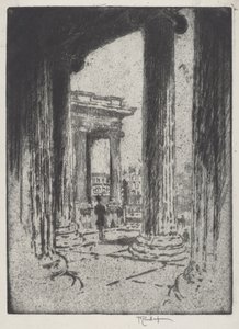 O pórtico, Museu Britânico de Joseph Pennell