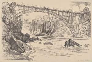 A Ponte de Aço, 1910. de Joseph Pennell