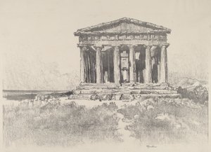 O Templo do Mar, Templo da Concórdia, Girgenti de Joseph Pennell