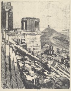 O Templo de Nike, Atenas de Joseph Pennell