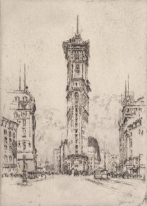 The Times Building, 1904. de Joseph Pennell