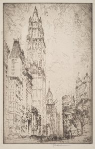 O edifício Woolworth de Joseph Pennell