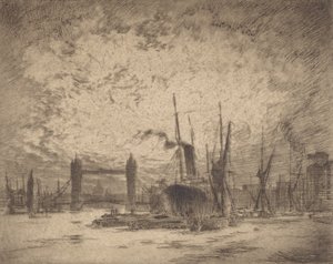Ponte da Torre, noite, 1905. de Joseph Pennell