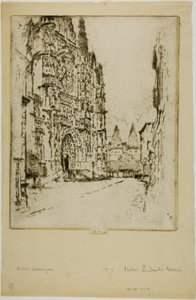 Torres do Palácio Episcopal de Beauvais de Joseph Pennell