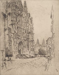 Torres do Paço Episcopal, Beauvais, 1907. de Joseph Pennell
