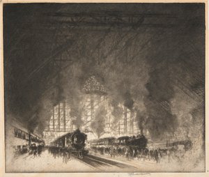 Comboios que vêm e comboios que vão de Joseph Pennell