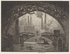 Sob as pontes, Chicago de Joseph Pennell