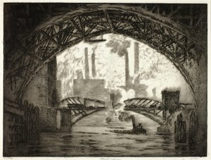 Sob as pontes, Chicago de Joseph Pennell