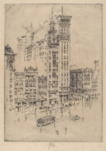 Union Square, dia chuvoso de Joseph Pennell