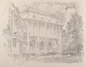 Wertheim, Leipziger Platz, Berlim, 1921. de Joseph Pennell