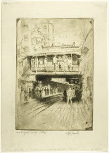 Estação da ponte de Westminster de Joseph Pennell